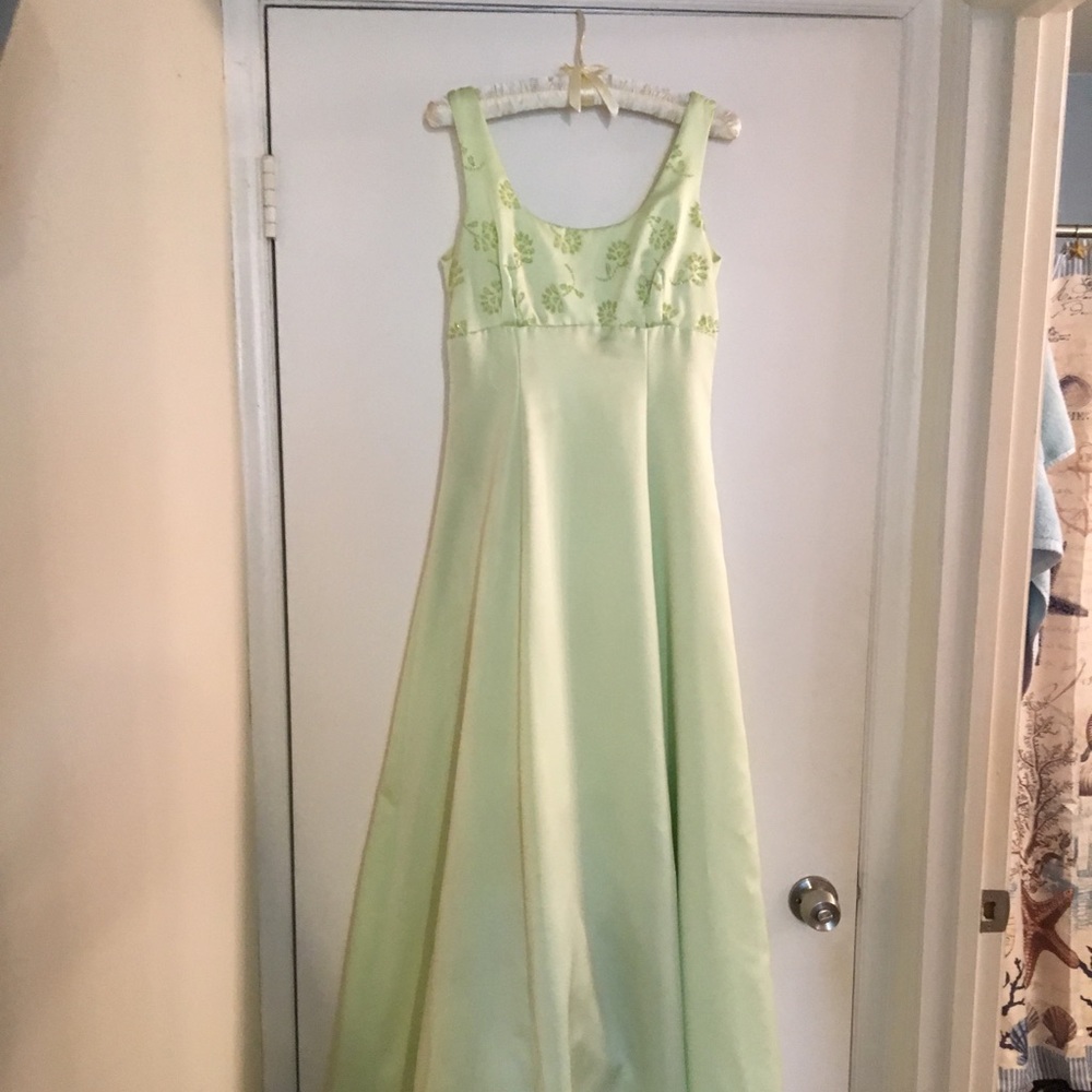 Lime green gown